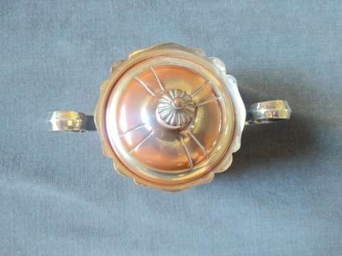 Vintage Silver Plated Sugar Pot ( Faded of at the top)