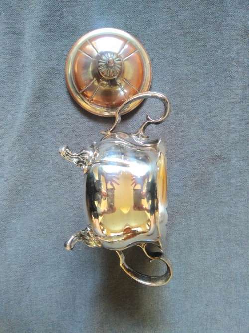 Vintage Silver Plated Sugar Pot ( Faded of at the top)