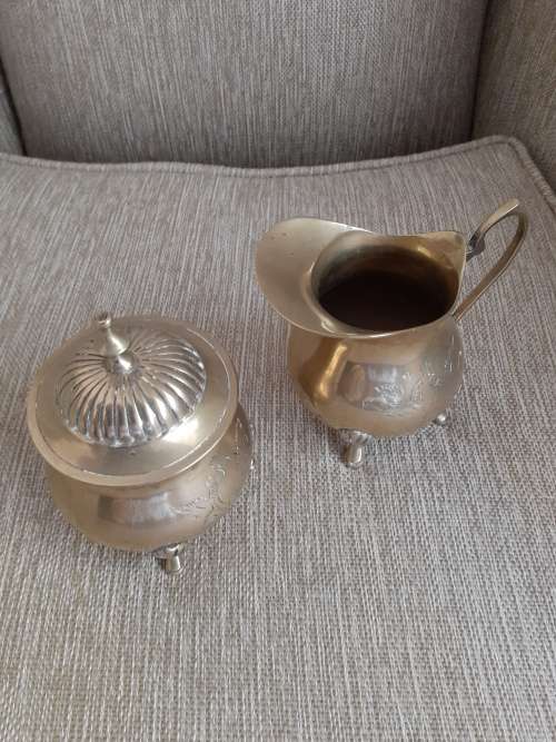 Beautiful Copper Milk and Sugar Pot