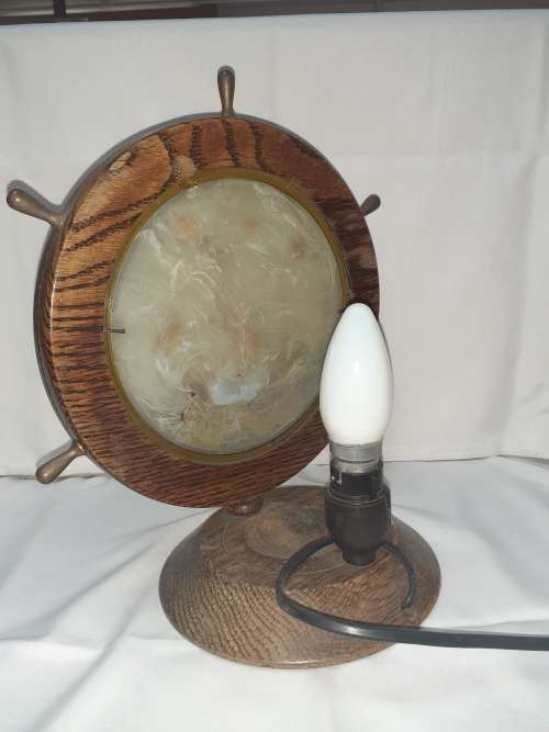 R.M.S  Transvaal Castle Ship Wheel Lamp (works)