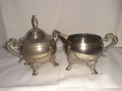 Beautiful EPNS Milk and Sugar Pot