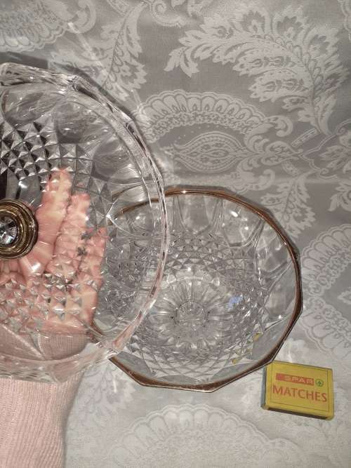 Stunning Crystal Vintage Jewelry bowl