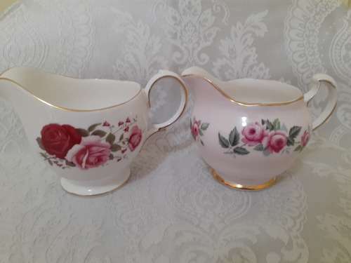 Queen anne and Colclough Milk Pots