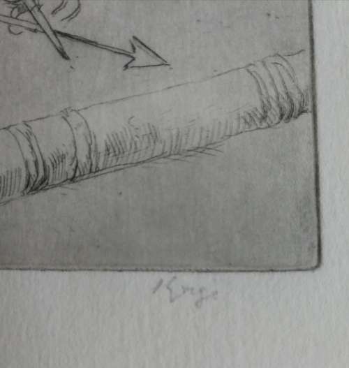 Francois Krige - Bushman etching (signed and numbered)
