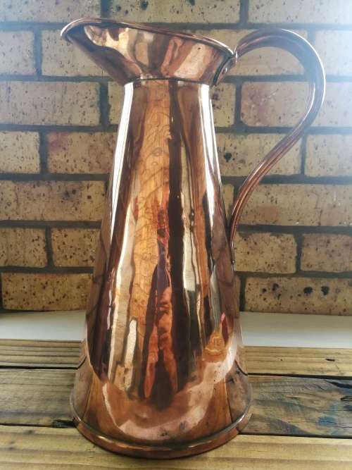 Vintage Joseph Sankey and Sons copper pitcher / jug