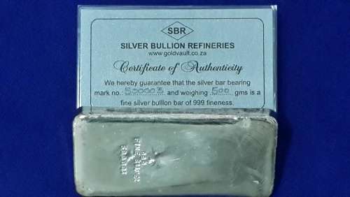 500 gram SILVER BAR