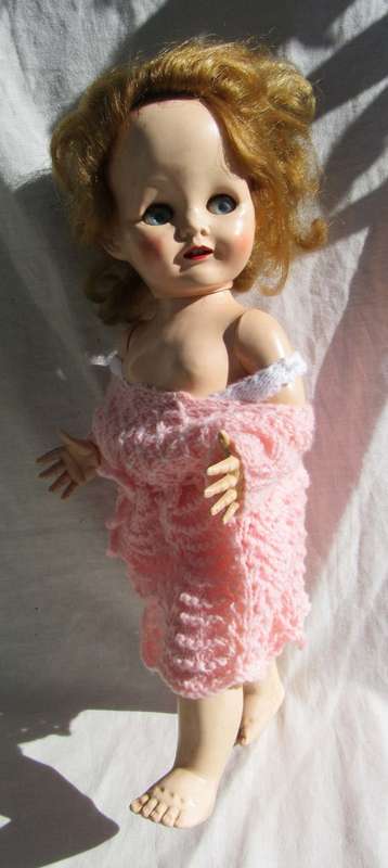 VINTAGE PEDIGREE HARD PLASTIC DOLL WITH MOVING HEAD AND ARMS PLUS VOICE BOX~READ