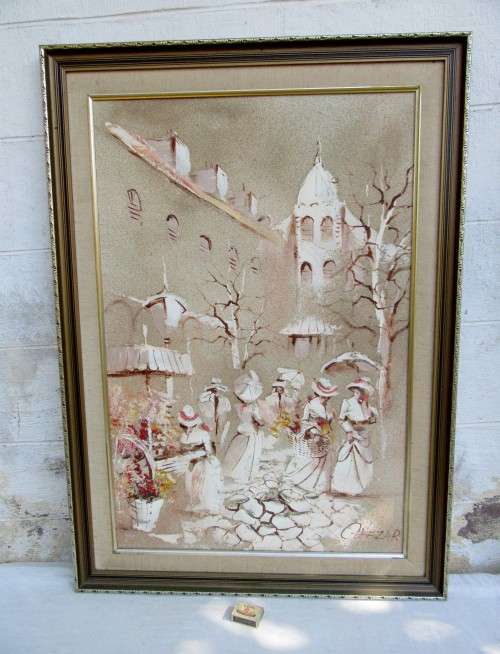 LARGE FRAMED SAND & OIL ORIGINAL SIGNED ART WORK BY BORIS CHEZAR~VALUE R15000~FREE COURIER READ