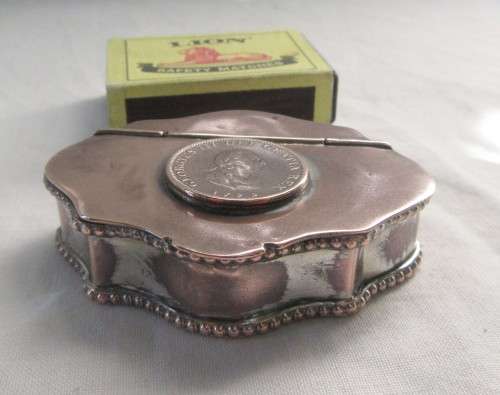 RARE 1799 GEORGE III COIN SNUFF BOX~SILVER ON COPPER VGC~VALUE R1600+