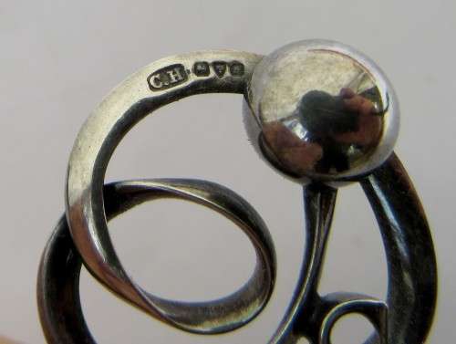 DESIRABLE CHARLES HORNER ART NOUVEAU HAT PIN~FULLY MARKED CHESTER 1907 WOW!!!!