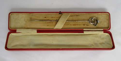 DESIRABLE CHARLES HORNER ART NOUVEAU HAT PIN~FULLY MARKED CHESTER 1907 WOW!!!!