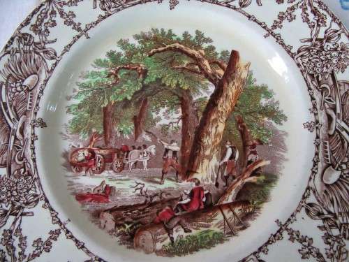 CLARICE CLIFF RURAL SCENES PLATE GOOD CONDITION