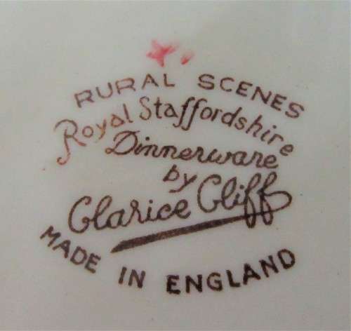 CLARICE CLIFF RURAL SCENES PLATE GOOD CONDITION