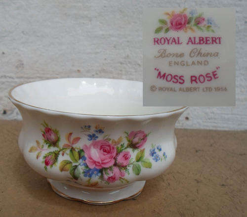LOVELY ROYAL ALBERT SUGAR BOWL~MOSS ROSE~PERFECT CONDITION.