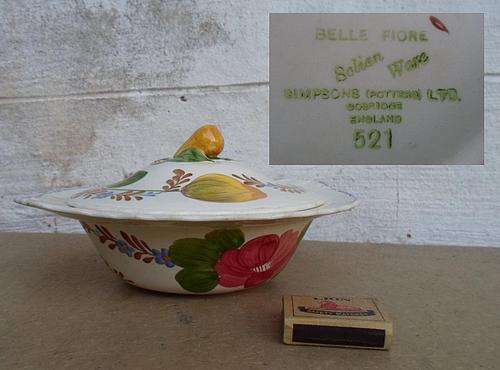 STUNNING VINTAGE BELLE FIORE VEG TUREEN AND COVER~PERFECT NO DAMAGES