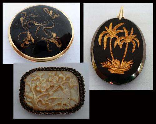THREE INTERESTING VINTAGE BROOCHES~HAVEALOOK R1 NO RESERVE