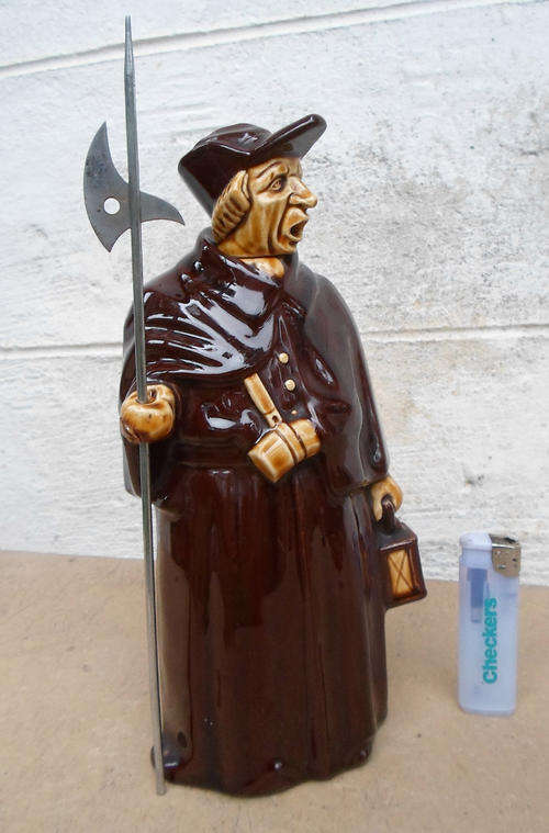 AMAZING ROYAL DOULTON TREACLE GLAZE STYLE NIGHT WATCHMAN DECANTER