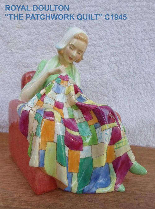 DESIRABLE & POPULAR~VINTAGE C1945 ROYAL DOULTON FIGURE"THE PATCHWORK QUILT" HN 1984 PRISTINE!!!!!