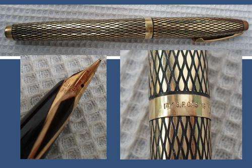 SUPERIOR QUALITY 14KRG CASING~SHEAFFER WHITE DOT VINTAGE FOUNTAIN PEN~14K GOLD NIB~WOW!!