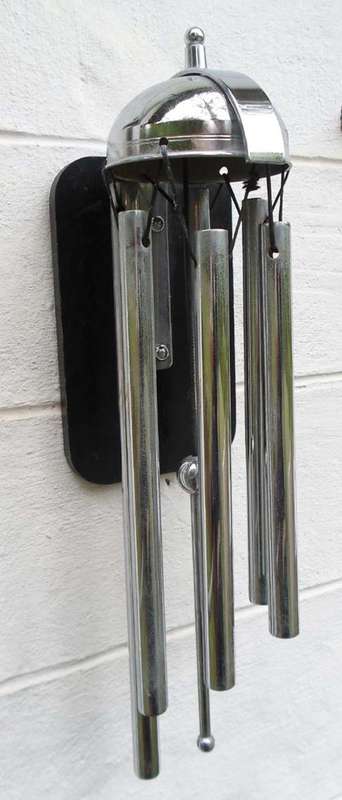 AMAZINGLY RARE~VINTAGE1940'S CHROMED METAL WIND CHIME~WHAT BEAUTIFUL SOUNDS!!!