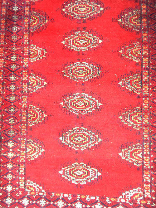 MAGNIFICENT VINTAGE FINELY HAND WOVEN VINTAGE PESHAWAR STYLE BOKHARA PERSIAN RUG 183 X 92 CM