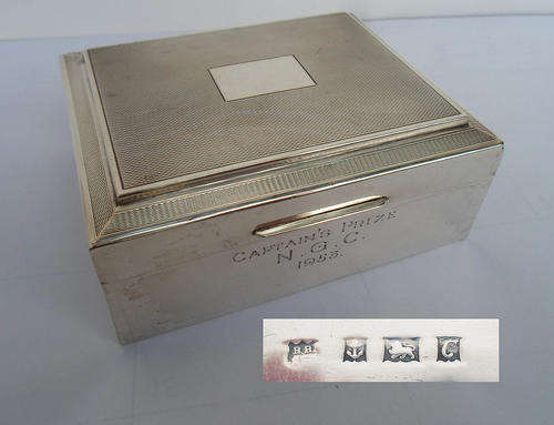 RARE HISTORICAL 1953 HALLMARKED SOLID SILVER CIGARETTE CASE~344.7 GRAMS