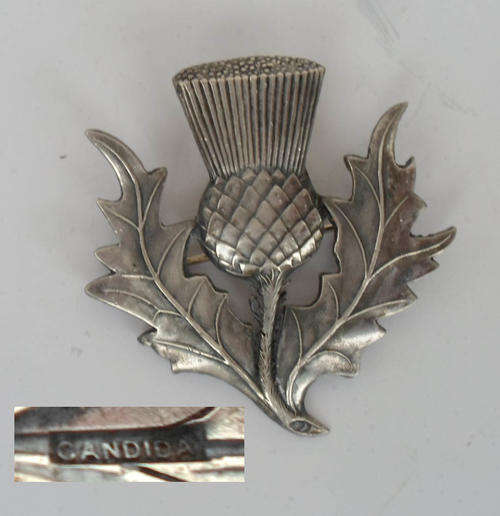 SELDOM SEEN SOUTH AFRICAN CANDIDA SCOTCH THISTLE DESIGNER BROOCH~JOE CALAFATO 50s
