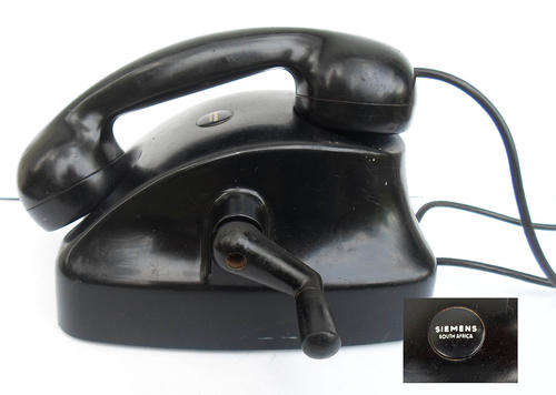 OLD SOUTH AFRICAN SIEMENS HANDLE CRANK FACTORY INTER ROOM PHONE