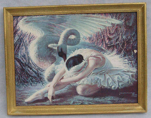 R1 SALE~TRETCHIKOFF~FAMOUS DYING SWAN~ORIGINAL- PRINT~GENUINE HAND SIGNATURE