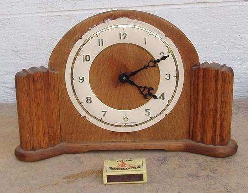 R1 START~SOLID OAK MANTLE CLOCK~HAVALOOK
