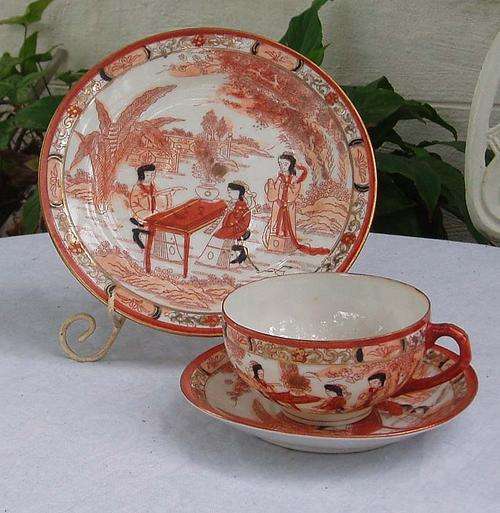 R1 SALE~TRIO PERFECT~GENUINE TRANSLUCENT JAPANESE LADY IN A CUP~LOVELY
