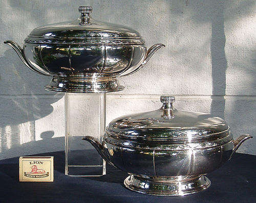 RARE~VALUABLE~FRENCH ART DECO~MODERNIST TUREENS~POMONE FOR PAUL FOLLOT
