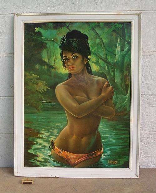 THE NEXT TRECHIKOFF~POPULAR RETRO 60'S PRINT~WATER NYMPH SIGNED BY JH LYNCH