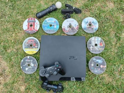 Playstation 3 Loaded with 25 games onboard incl Fifa 22 - GTA 5 - Minecraft with 8 Extra Discs MOVE
