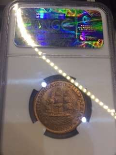 Start at Zero!!!! $$ Clearance $$ All must GO! $$ South Africa - UNION 1930 1/2 PENNY MS64 RED