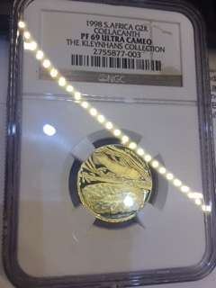 Start at Zero!!!! $$ Clearance $$ All must GO! $$ South Africa -GOLD 1998 R2 COELACANTH PF69 UC
