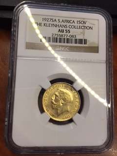 Start at Zero!!!! $$ Clearance $$ All must GO! $$ South Africa - UNION 1927 1SOV AU55 GOLD