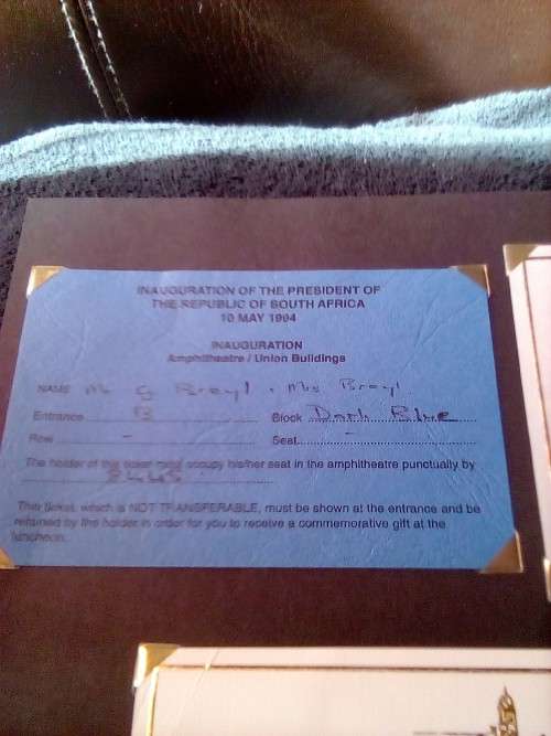 CRAZY ZERO START!!!! $$ All must GO!- AUTHENTICATED AUTOGRAPH MANDELA WITH PROOF R5 1994
