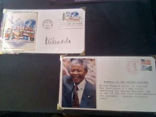 CRAZY ZERO START!!!! $$ All must GO!  - AUTHENTICATED SIGNATURE MANDELA ORIGINAL FDC 1990
