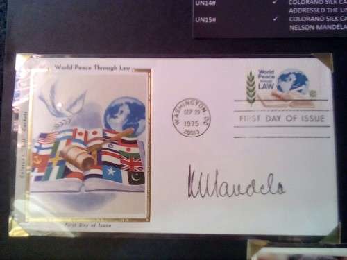 CRAZY ZERO START!!!! $$ All must GO!  - AUTHENTICATED SIGNATURE MANDELA ORIGINAL FDC 1990