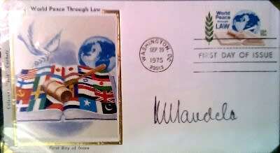 CRAZY ZERO START!!!! $$ All must GO!  - AUTHENTICATED SIGNATURE MANDELA ORIGINAL FDC 1990