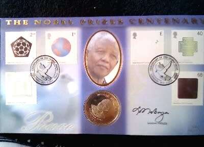 CRAZY ZERO START!!!! $$ All must GO!- CERTIFIED SILVER MANDELA LIMITED EDITION COIN IN COVER LONDON