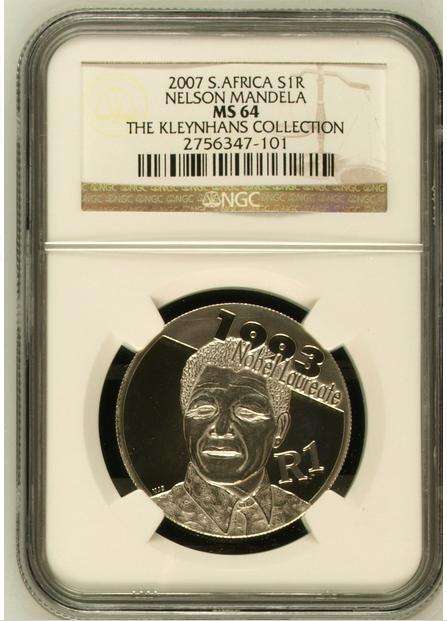 CRAZY! $$$ R1 START! $$$$ - Silver R1 MS64 MANDELA NGC GRADED 2007