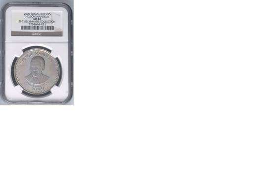 CRAZY! $$$ R1 START! $$$$ - SILVER SOMALIA 25 SHILLING MANDELA MS65