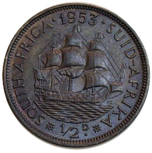 UNION 1953 HALF PENNY NICE!