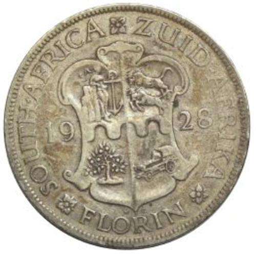 SOUTH AFRICA UNION 1928 2 SHILLINGS RARE!