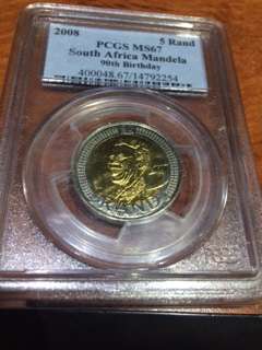 Start at Zero!!!! $$ Clearance $$ All must GO! $$ South Africa - Mandela Birthday 2008 R5 MS67