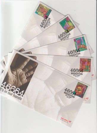 Mandela 2007 FDC lot of 10 complete set 46664