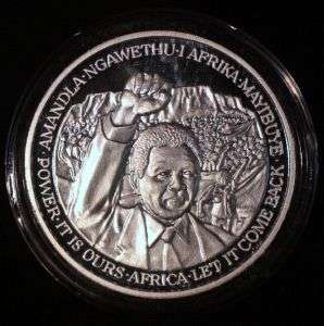 CRAZY! $$$ R1 START! $$$$ - Mandela 1990 USA silver 1oz Medallion -