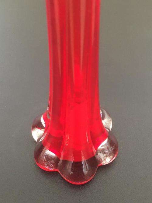 RED LONG STEMMED VASE